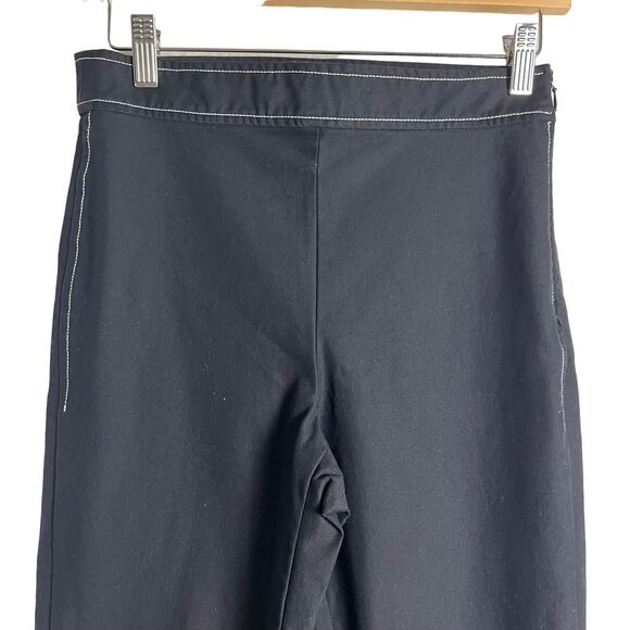 Theory Bimsa Approach Black High Waist Cropped Pants Size 4 - Picture 3 of 9